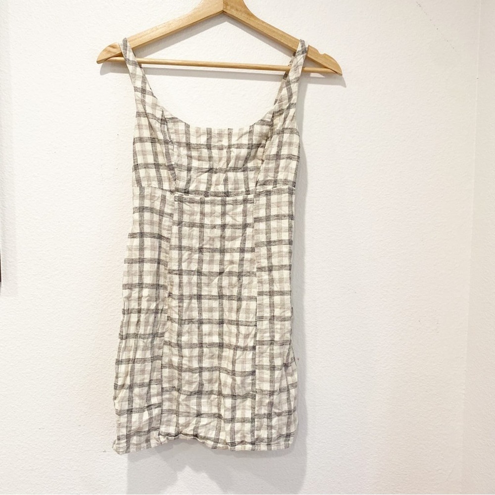 Urban Outfitters Women's Winona White Plaid Mini Dress sz S - Picture 3 of 8